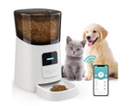 Advwin Pet Feeder WiFi, 6L Automatic Cat Feeder with App Remote Control, Programmable Auto Pet Feeder, Smart Timed Pet Feeder for Dogs and Cats