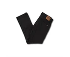 Volcom Men's Solver Modern Fit Jeans - Black On Black