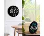 9-inch creative dual-purpose LED clock multi-function living room clock bedside clock-Green-blue