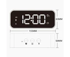 LED rechargeable recording clock intelligent student electronic alarm clock music clock multiple alarm clocks-white