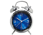 Student alarm clock Children's silent fashion desk clock Desktop creative luminous pointer quartz clock-blue