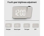 Projection Alarm Clock for Bedrooms, Digital Clock with Indoor Thermometer Hygrometer, USB Charger-red light