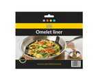 3x Nostik Reusable 24cm Round Non-Stick Omelet Liner Cooking Mat Sheet Pad Black