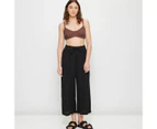 Target Resort Crinkle Culotte Pants - Black