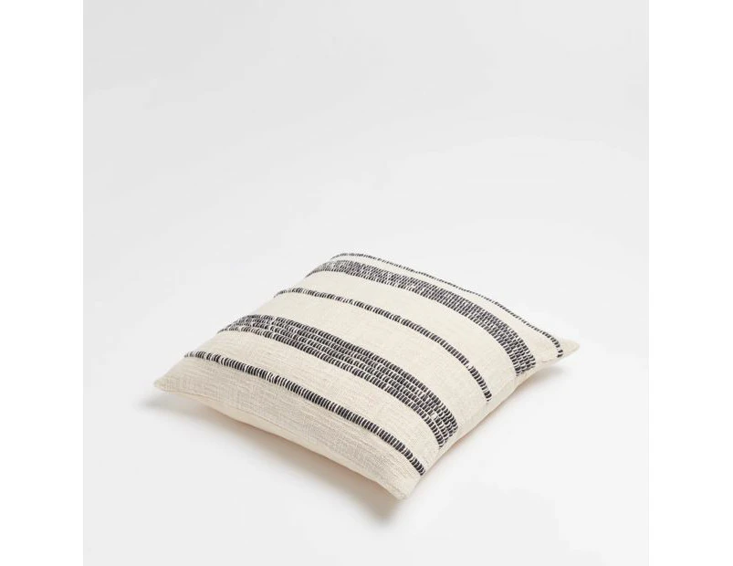 Target Harlow Stitch Stripe Cushion - Charcoal