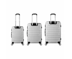 Rimoli Durabale 3pc Hardcase Luggage Set | Premium Lightweight 360 Spinner Wheels Suitcase Travel Set by Mazam | 4 Colours - Silver