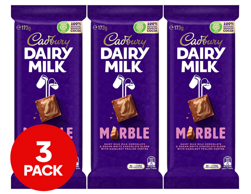 3 x Cadbury Dairy Milk Marble 173g