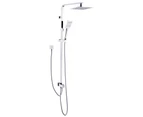 WELS 200mm Rainfall Shower head Set Square Bathroom Shower handheld head Brass diverter Wall Shower taps Chrome
