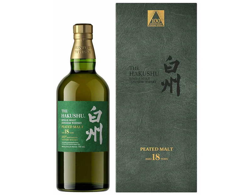 Hakushu 18 Year Old Peated Malt 100th Anniversary Edition Single Malt Japanese Whisky 700ml