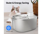 ADVWIN 4L Pet Fountain Pet Water Dispenser, Automatic & Stainless Steel, Ultra-Quiet Pump, Three Modes for Cats, Dogs, Multiple Pets