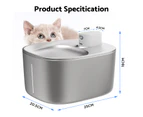 ADVWIN 4L Pet Fountain Pet Water Dispenser, Automatic & Stainless Steel, Ultra-Quiet Pump, Three Modes for Cats, Dogs, Multiple Pets