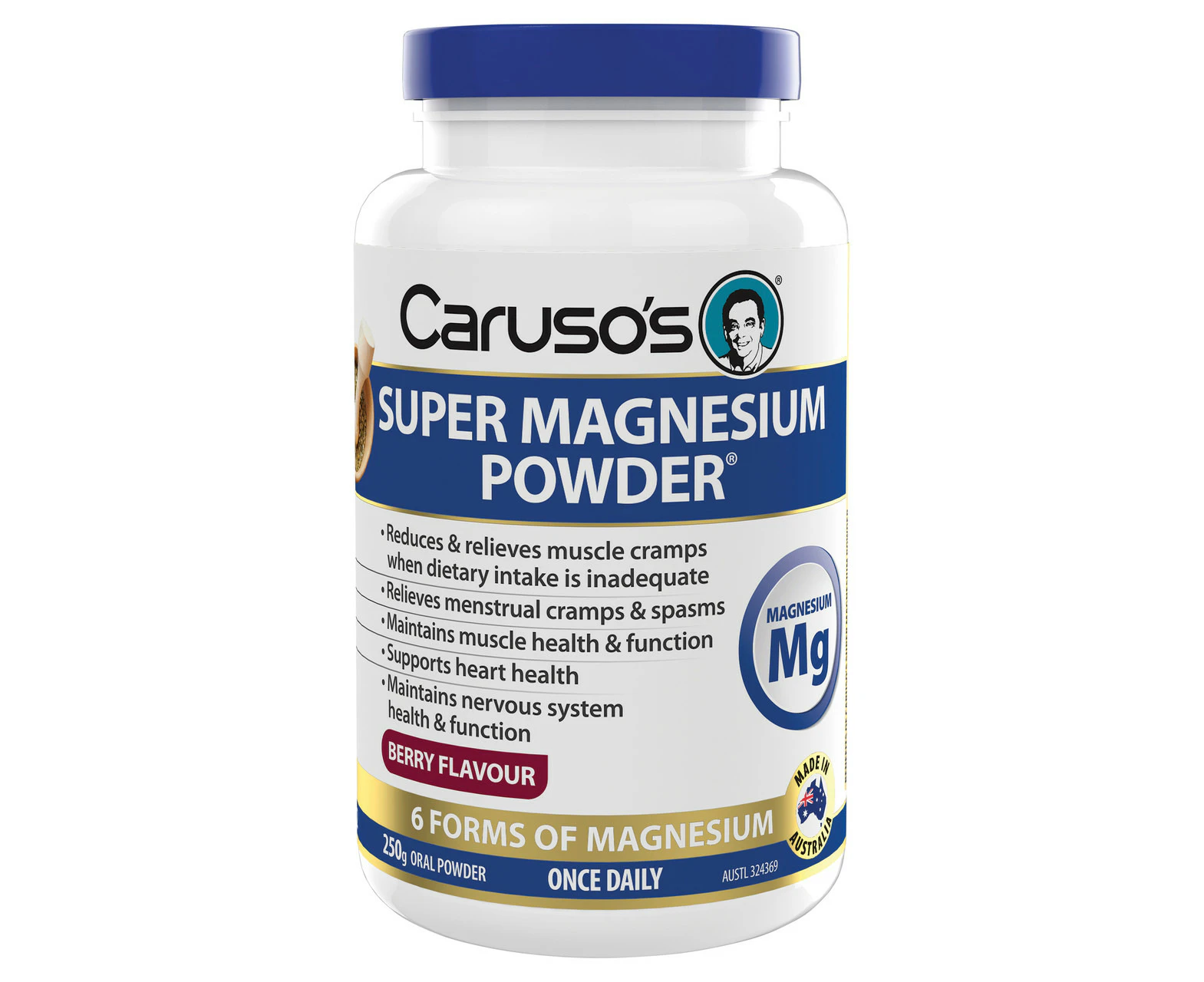 Caruso's Super Magnesium Powder Berry 250g