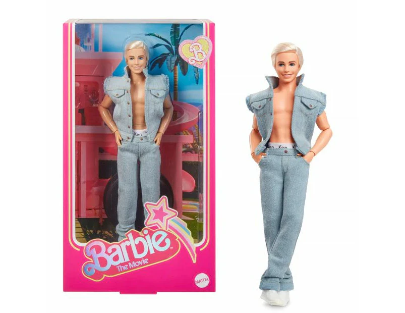 Barbie the Movie Collectible Ken Doll Wearing Denim Matching Set