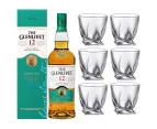 Glenlivet 12 Year Old Single Malt with set of 6 Whisky Tumblers 700ml