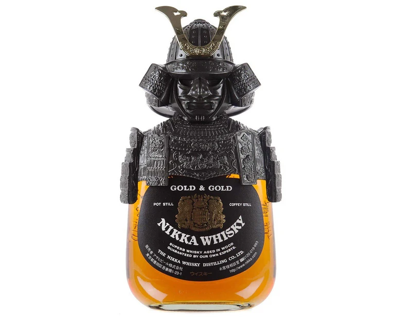 Nikka Gold and Gold Samurai Armour & Helmet Blended Japanese Whisky 700ml