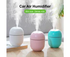 Portable USB Ultrasonic Air Humidifier Essential Oil Diffuser Car Purifier Aroma Anion Mist Maker with LED Lamp Romantic Light green