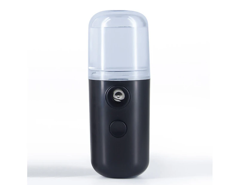 30ML Mini Facial Steamer Nano Mister Facial Sprayer USB Nebulizer Humidifier Moisturizing Hydrating Women Beauty Skin Care Tool black