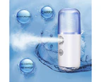 30ML Mini Facial Steamer Nano Mister Facial Sprayer USB Nebulizer Humidifier Moisturizing Hydrating Women Beauty Skin Care Tool black