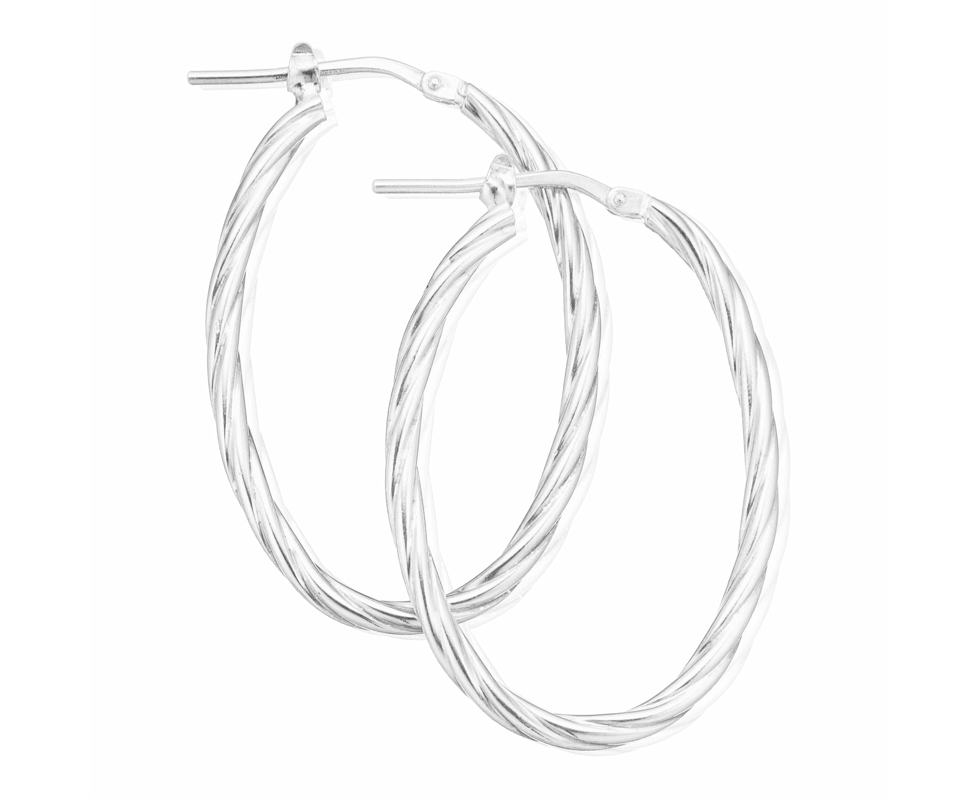 Sterling Silver 50x3mm Round Hoop Earrings – Zamels
