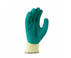 Maxisafe 'Green Grippa' Knitted Poly Cotton, Green Latex Palm - Medium