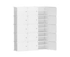 Artiss Shoe Box DIY Set of 15 Storage Cube Stackable White