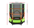 Everfit 4.5FT Trampoline for Kids w/ Enclosure Safety Net Rebounder Gift Green