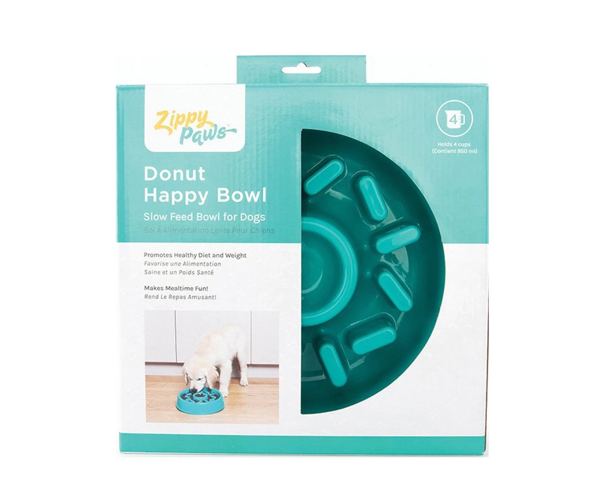 Zippy Paws Happy Bowl Slow Feeder for Dogs - Donut