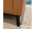 Crocus Luxurious Leather Upholstery Orange Bed Frame/Steel legs/Queen/ King