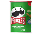 12 x Pringles Sour Cream & Onion Potato Crisps 42g