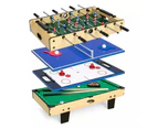 4-in-1 Games - Soccer, Table Tennis, Slide Hockey and Billiard Table