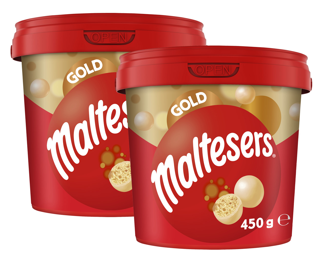 2 x Maltesers Gold Party Bucket 450g