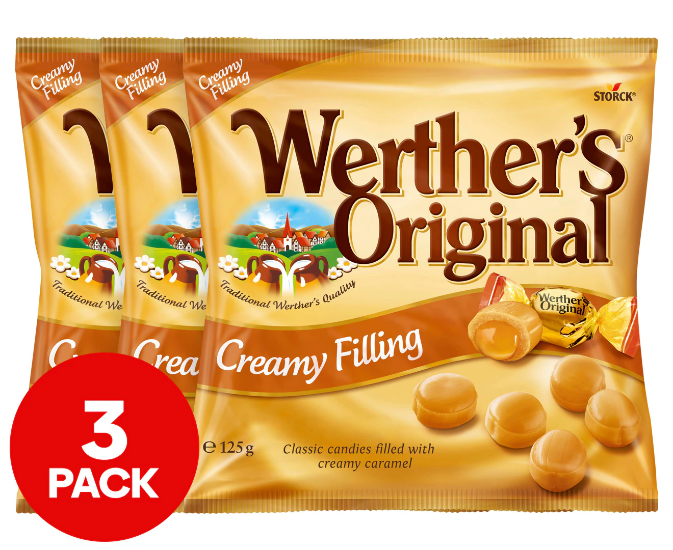 3 x Werther's Original Candies 125g