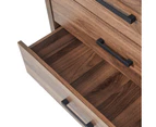Groove Furniture Aubrey 5-Drawer Tallboys and Dressers Dresser Table Storage Cabinet Walnut