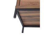 Groove Furniture Aubrey 2-Drawer Bedside Table, Walnut