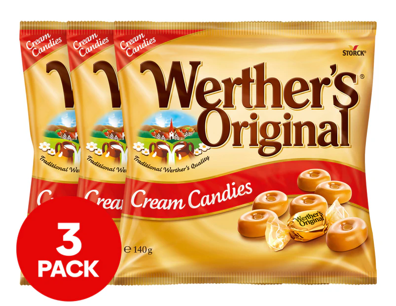 3 x Werther's Original Cream Candies 140g