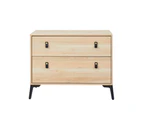 Groove Furniture Hunter 2-Chest of Drawers Tallboy or Dresser Table Storage Cabinet