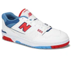 New Balance Men's 550 Sneakers - White/True Red/Atlantis Blue