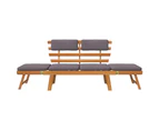 vidaXL 2-in-1 Garden Daybed with Cushion 190 cm Solid Acacia Wood