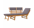 vidaXL 2-in-1 Garden Daybed with Cushion 190 cm Solid Acacia Wood