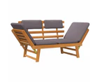 vidaXL 2-in-1 Garden Daybed with Cushion 190 cm Solid Acacia Wood