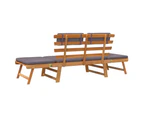 vidaXL 2-in-1 Garden Daybed with Cushion 190 cm Solid Acacia Wood