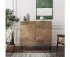 Cosmoliving Bronx 2 Door Sideboard W/adjustable Shelves Compact Buffet Table