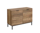 Bronx 2 Door Sideboard W/adjustable Shelves Compact Buffet Table