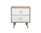 ADRIANA 2 DRAWER BEDSIDE TABLE
