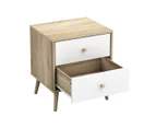 ADRIANA 2 DRAWER BEDSIDE TABLE