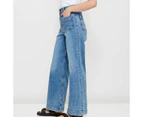 Target Mila Denim Super High Rise Wide Leg Full Length Jeans - Blue