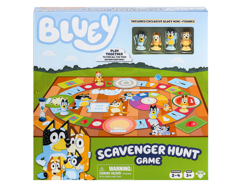 Bluey Scavenger Hunt Kids/Childrens Family Team Card Based Board Game 3y+