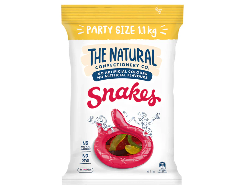 The Natural Confectionery Co. Snakes Party Size 1.1kg