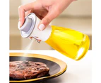 Household Oil Spray Bottle Kitchen Oil Spray Bottle Glass Oil Pot Spray Leak Proof Oil Bottle - White