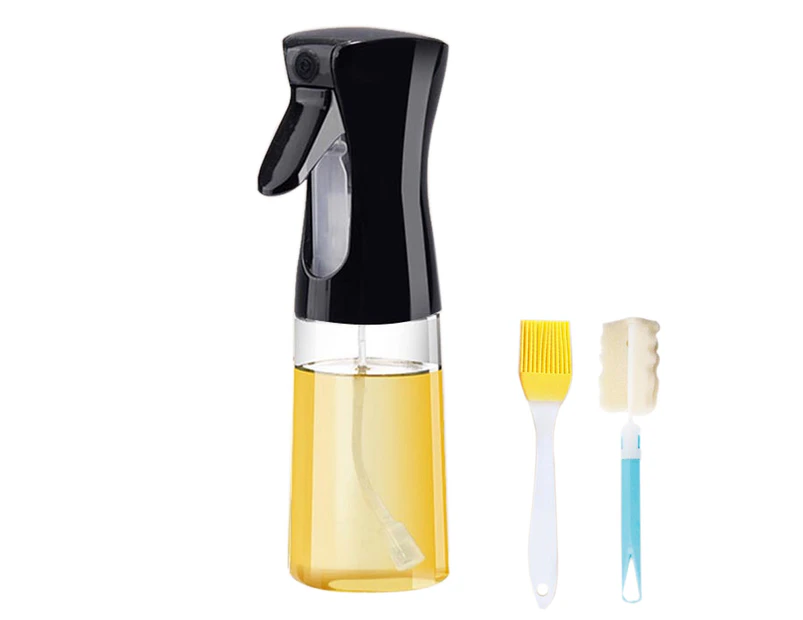 Glass Oil Spray Bottle Oil Spray Kettle 220Ml Oil Spray Bottle For Kitchen - Black